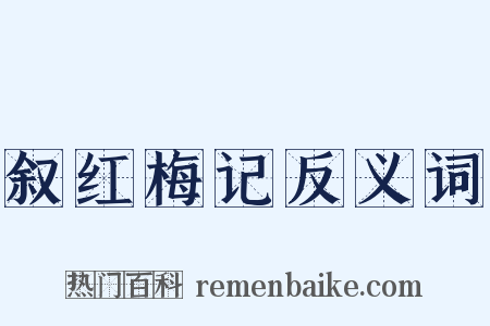 叙红梅记反义词是什么意思的图片